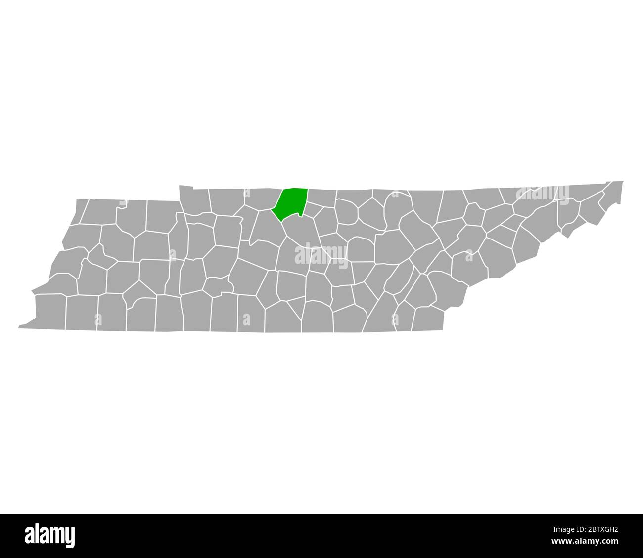 Sumner sulla mappa del Tennessee Foto Stock