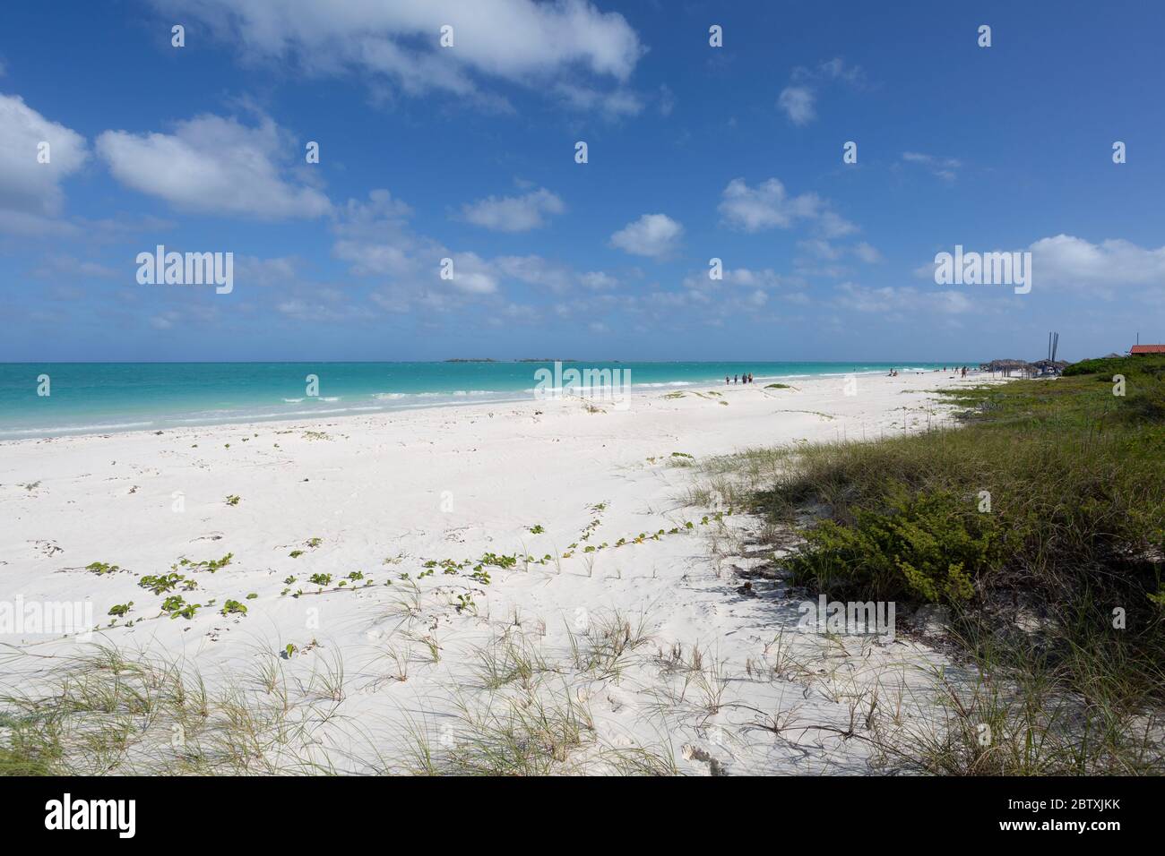 Playa Pilar una delle più belle spiagge di Cubas a Cayo Guillermo sui Jardines del Rey, Cuba Foto Stock