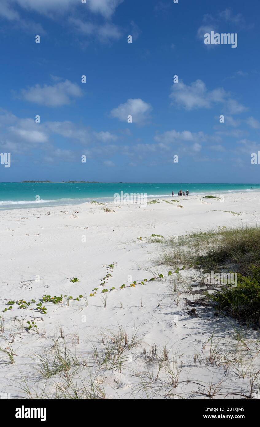 Playa Pilar una delle più belle spiagge di Cubas a Cayo Guillermo sui Jardines del Rey, Cuba Foto Stock