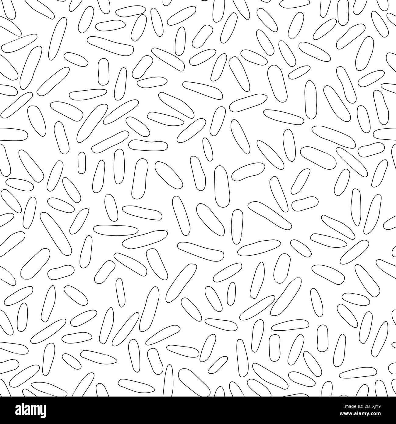 Pattern di contorni su sfondo bianco. Foto Stock