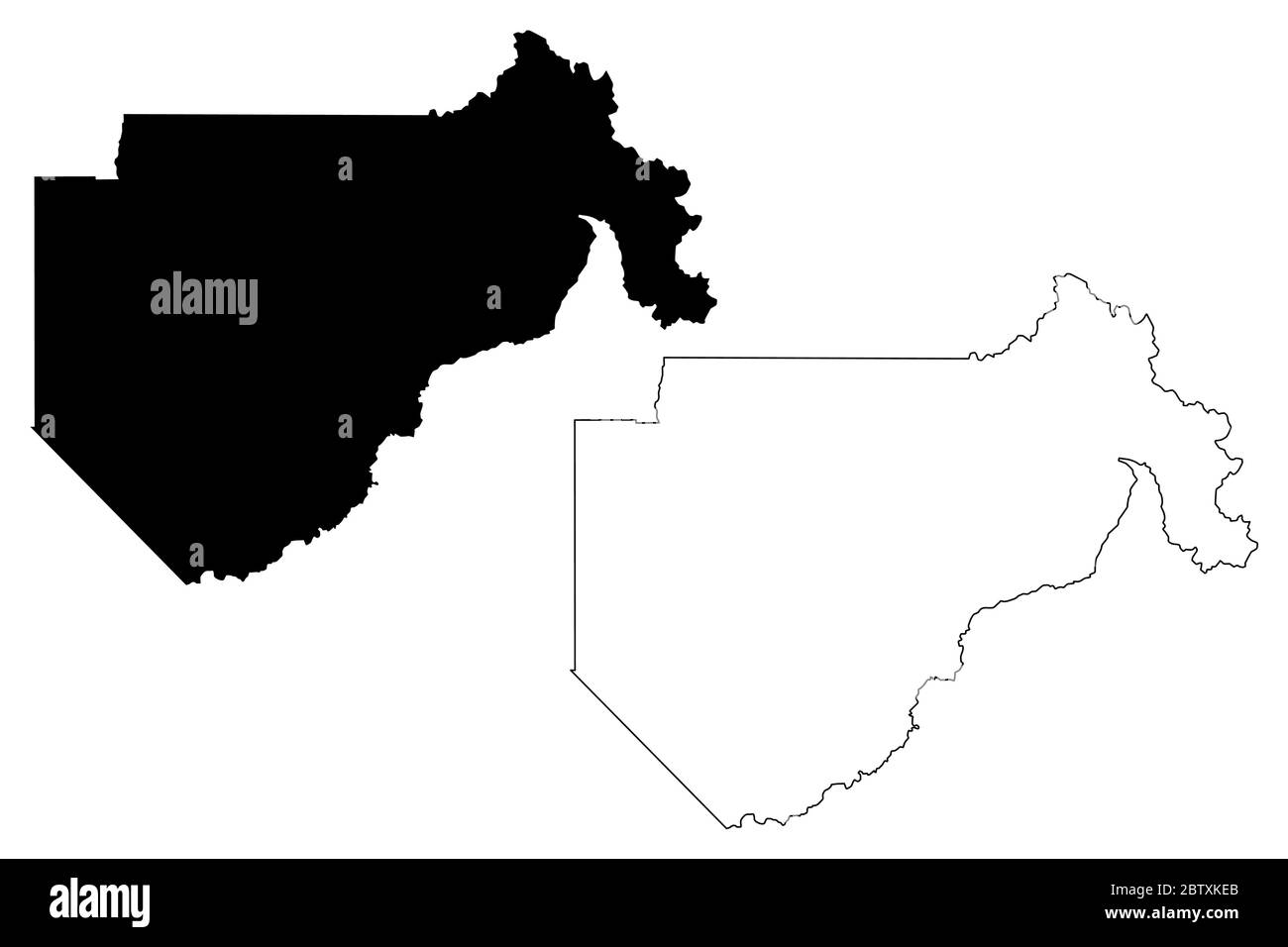 Boise County, Idaho (Stati Uniti, Stati Uniti d'America, Stati Uniti, Stati Uniti, Stati Uniti) mappa vettoriale, schizzo scrimolo mappa Boise Illustrazione Vettoriale