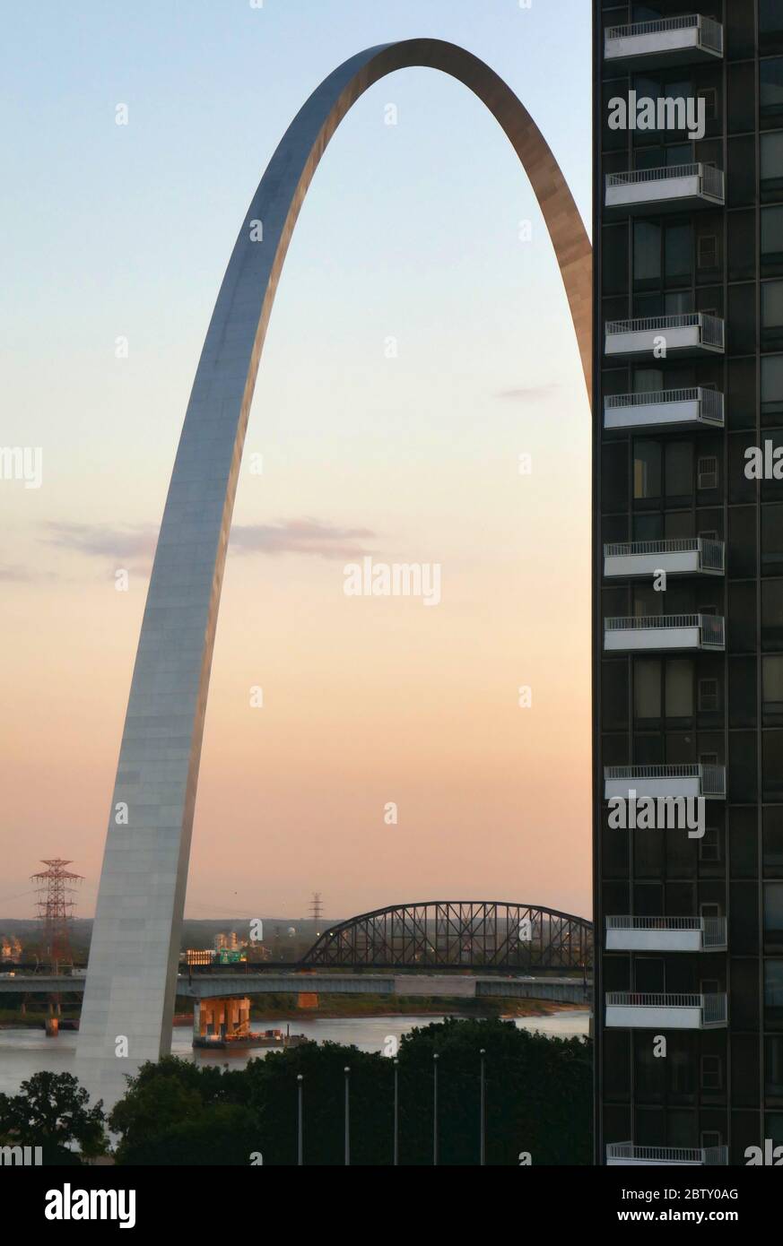 St. Louis Missouri, Missouri, Missouri USA, Gateway Arch, Jefferson National Expansion Memorial Foto Stock