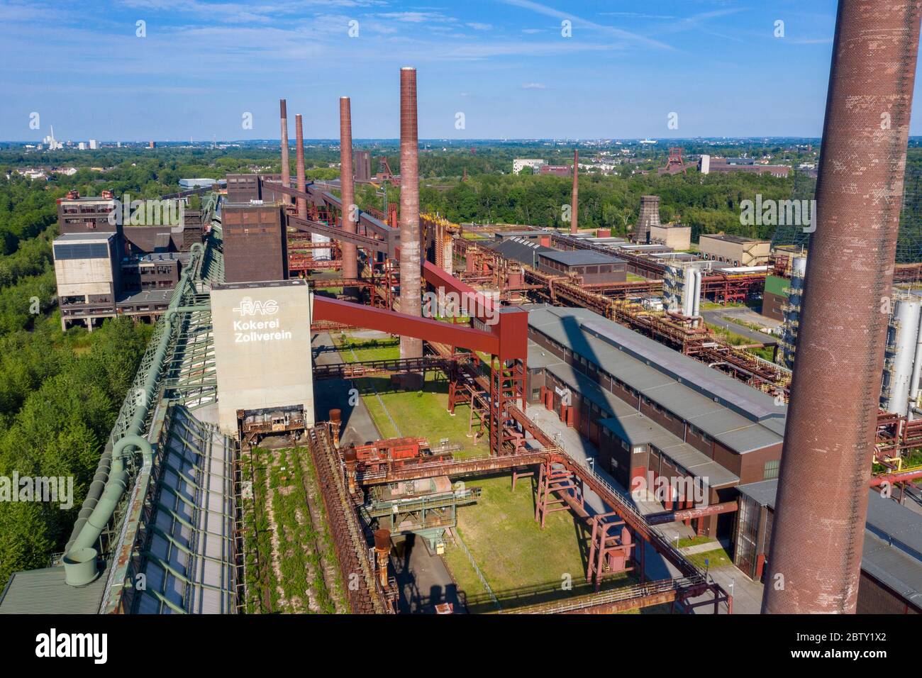 Patrimonio dell'umanità Zollverein Colliery, Zollverein coca-cola, Essen, Ruhr Area, NRW, Germania Foto Stock