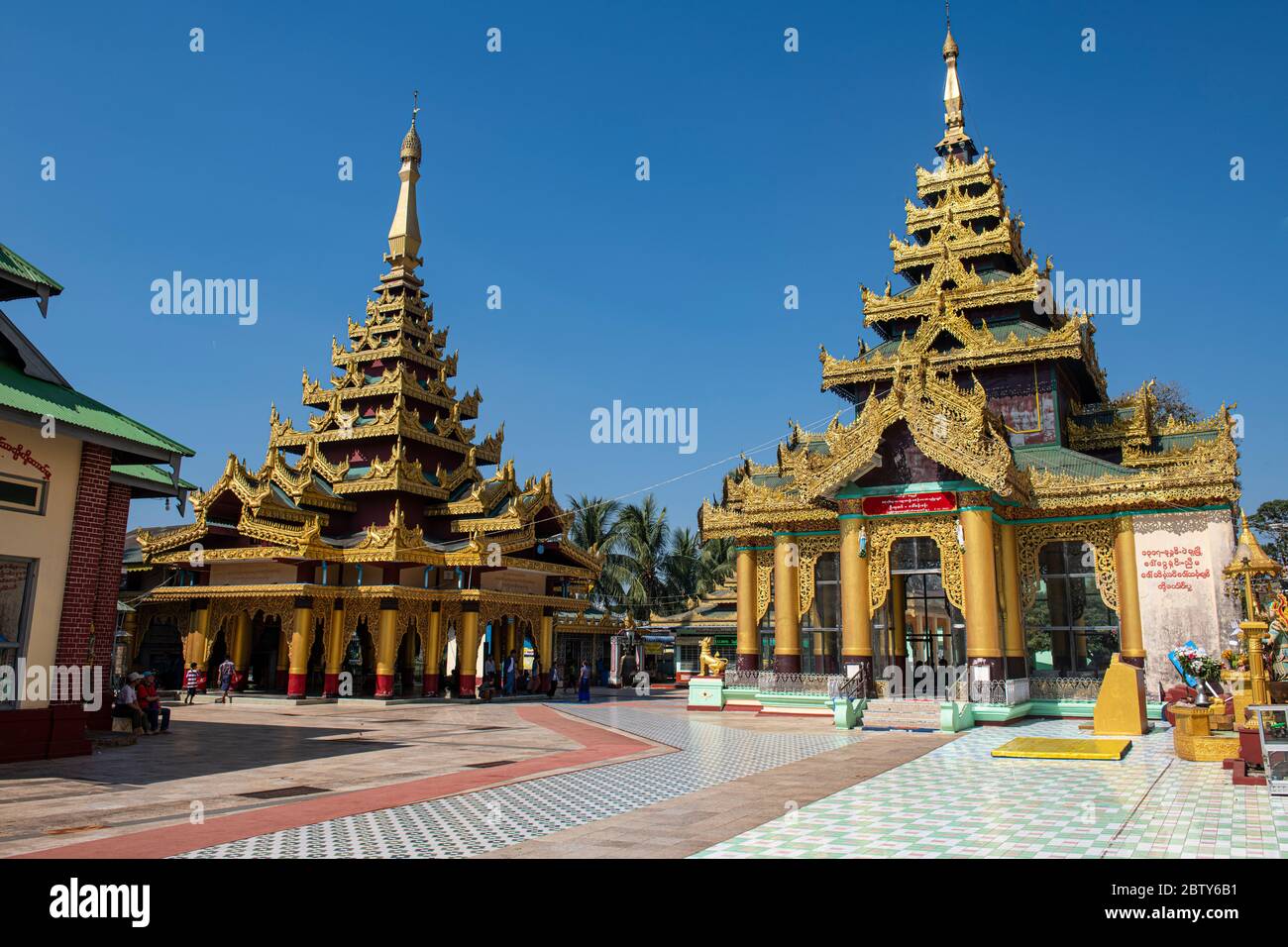 Shwemawdaw Pagoda, Bago, Myanmar (Birmania), Asia Foto Stock