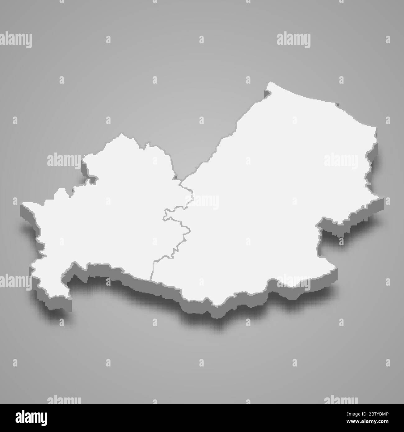 La mappa 3d del Molise è una regione d'Italia Illustrazione Vettoriale