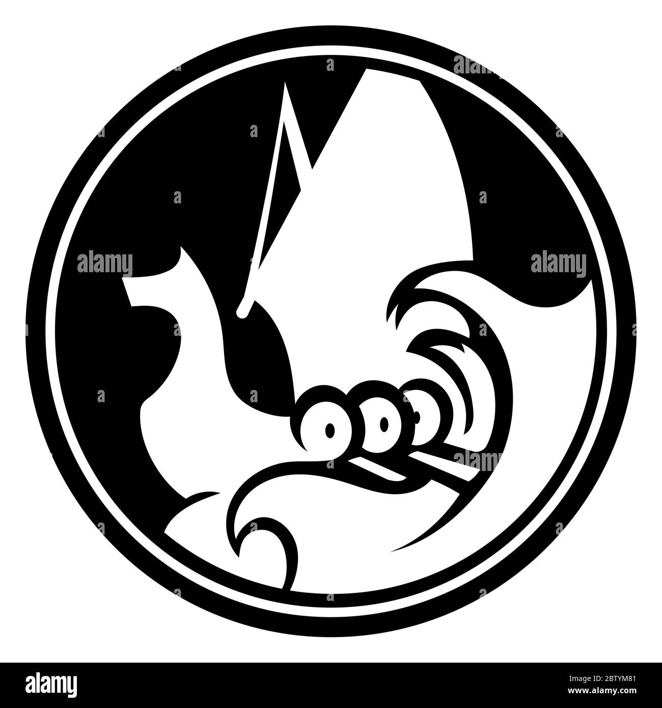Un'antica immagine scandinava di una nave vichinga decorata con una testa di drago. Logo Drakar Illustrazione Vettoriale
