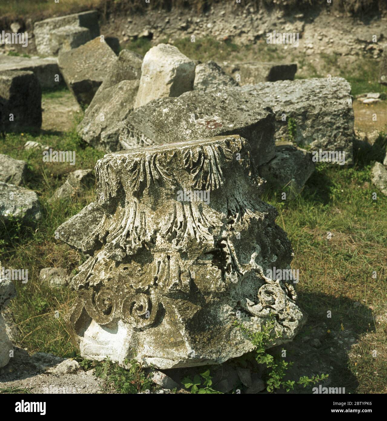 Antica città romana nel nord della Bulgaria. Ulpia Oescus, Oescensium Foto Stock