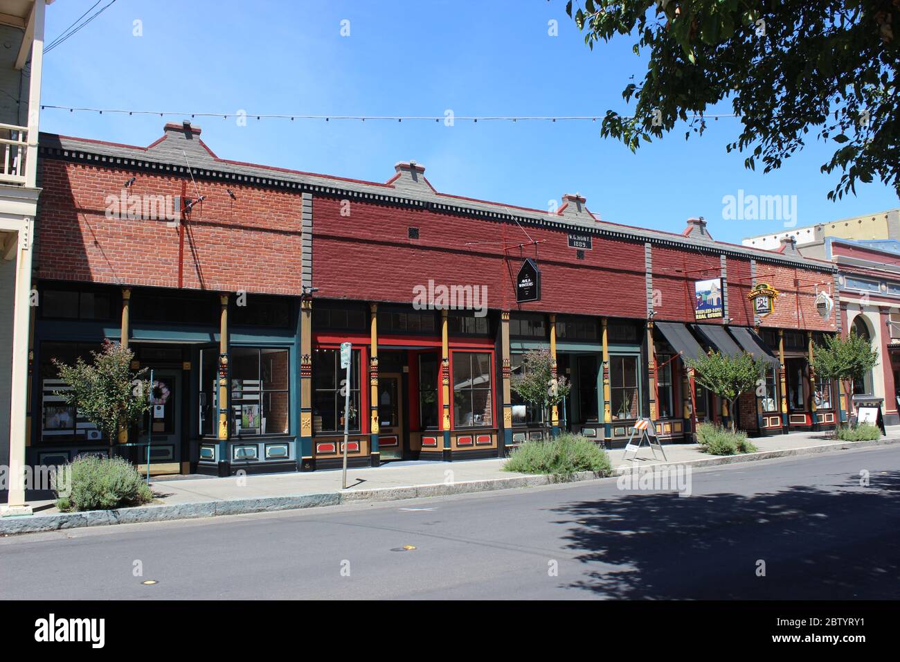 W. G. Hunt Building costruito nel 1889, Woodland California Foto Stock