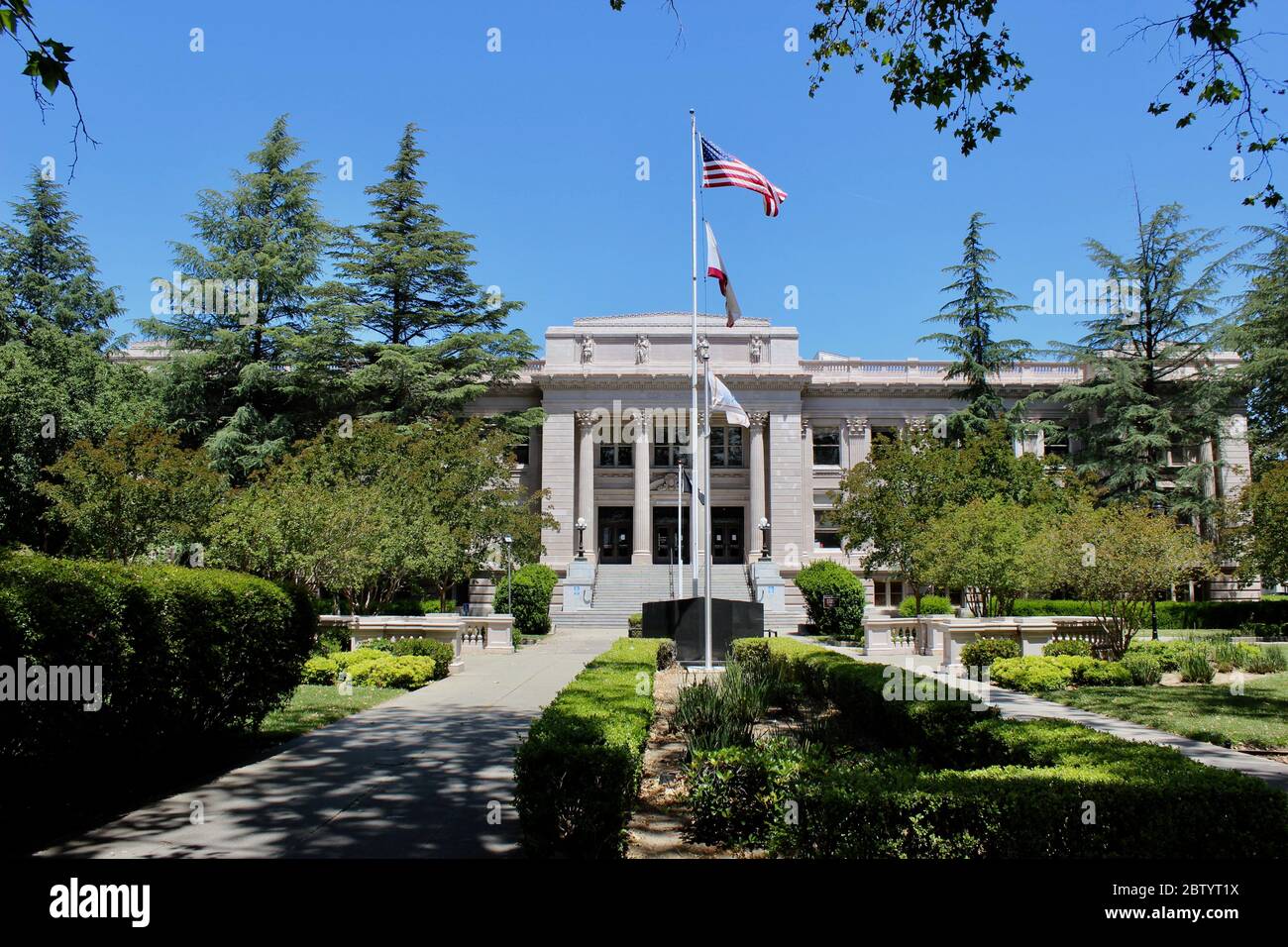 Yolo County Courthouse progettato da William H. Weeks, costruito nel 1917, Woodland, California Foto Stock
