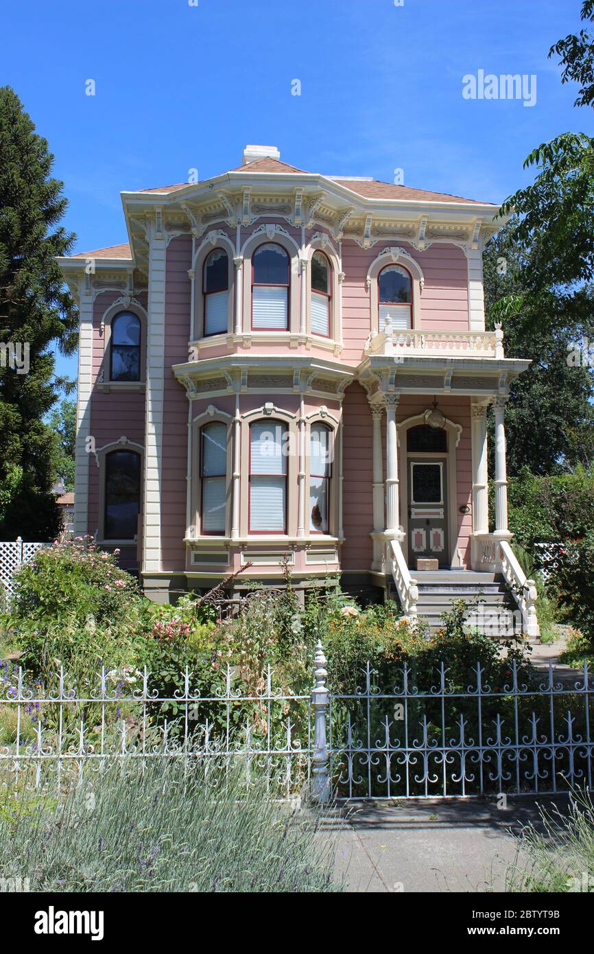 Italianate R.H. Casa del proiettore costruita 1877-1878, Woodland, California Foto Stock