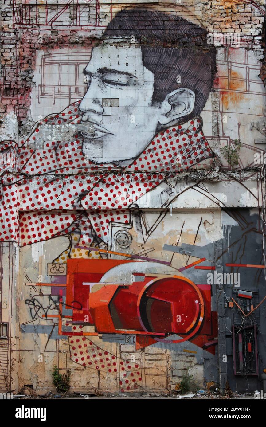 Street Art dell'artista scozzese Elph Foto Stock