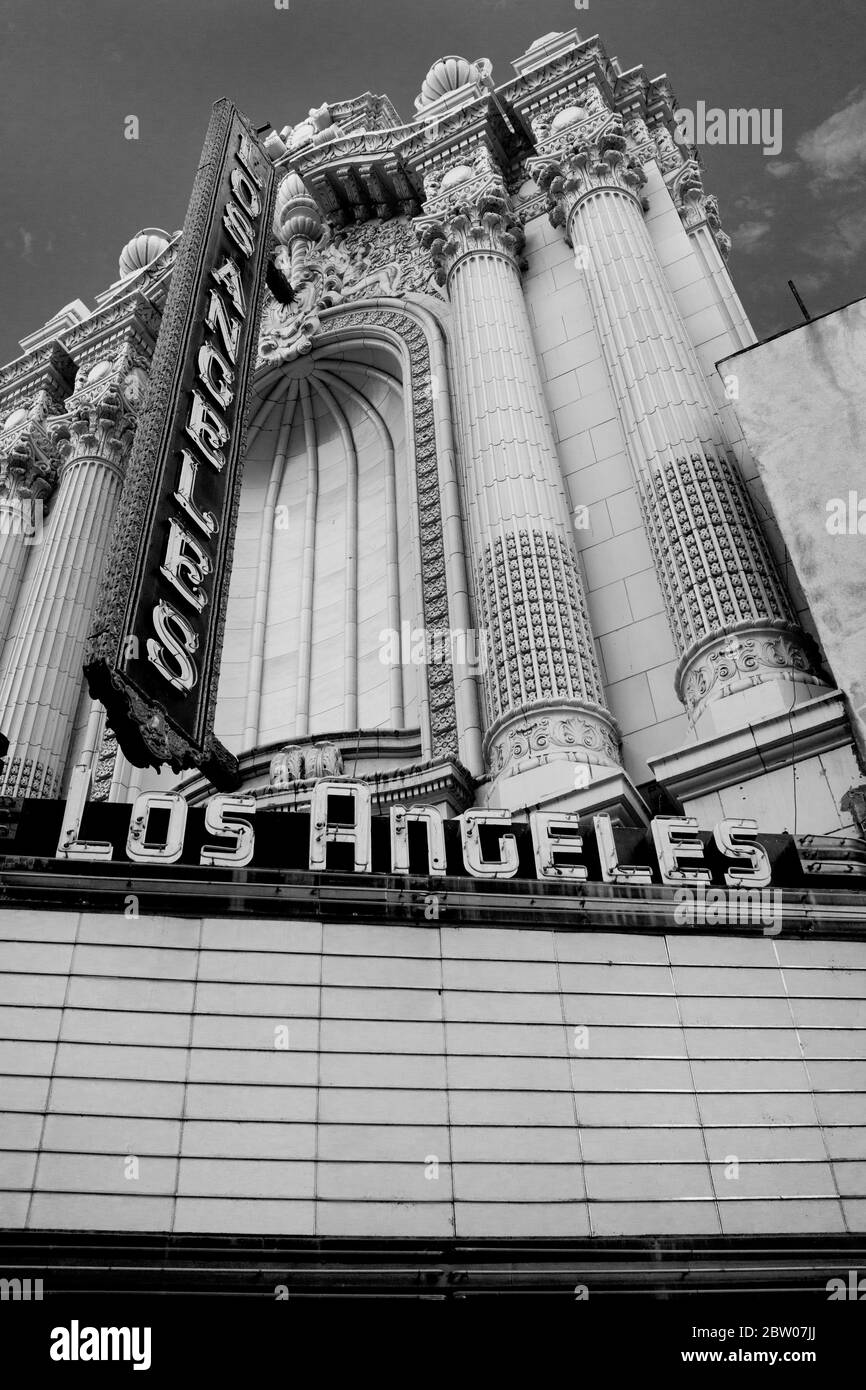 Los Angeles Theatre nello storico teatro di Broadway nel centro di Los Angeles, California, USA. Foto Stock