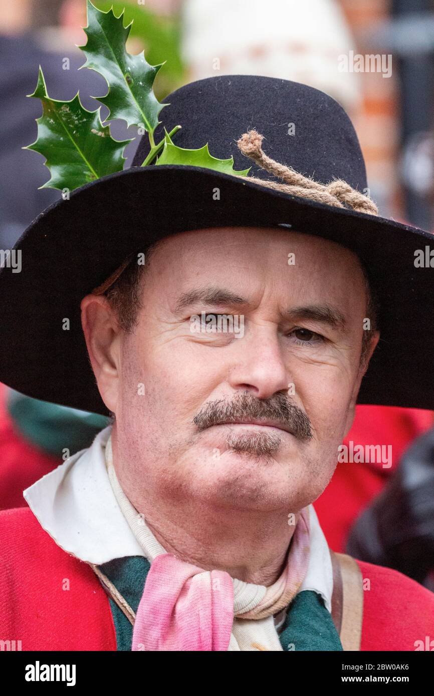 I reenattori nella battaglia di Nantwich il giorno Santo dell'agrifoglio Foto Stock