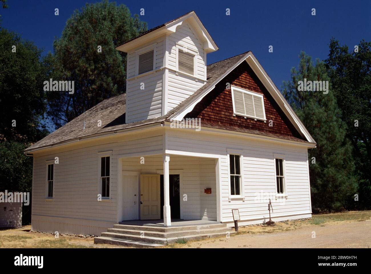 Schoolhouse, Marshall Gold Discovery state Historic Park, California Foto Stock