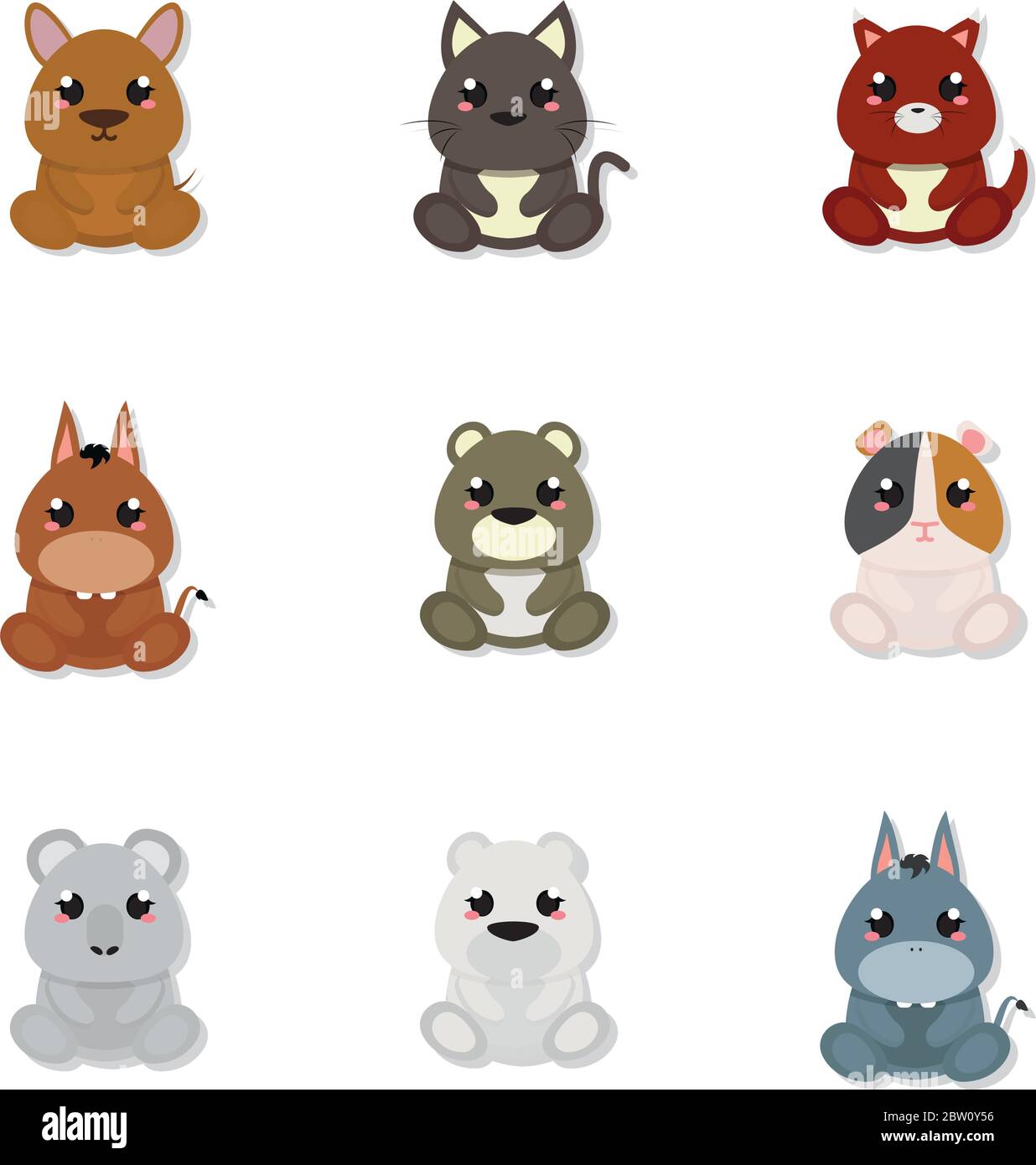 Set di simpatici animali Illustrazione Vettoriale