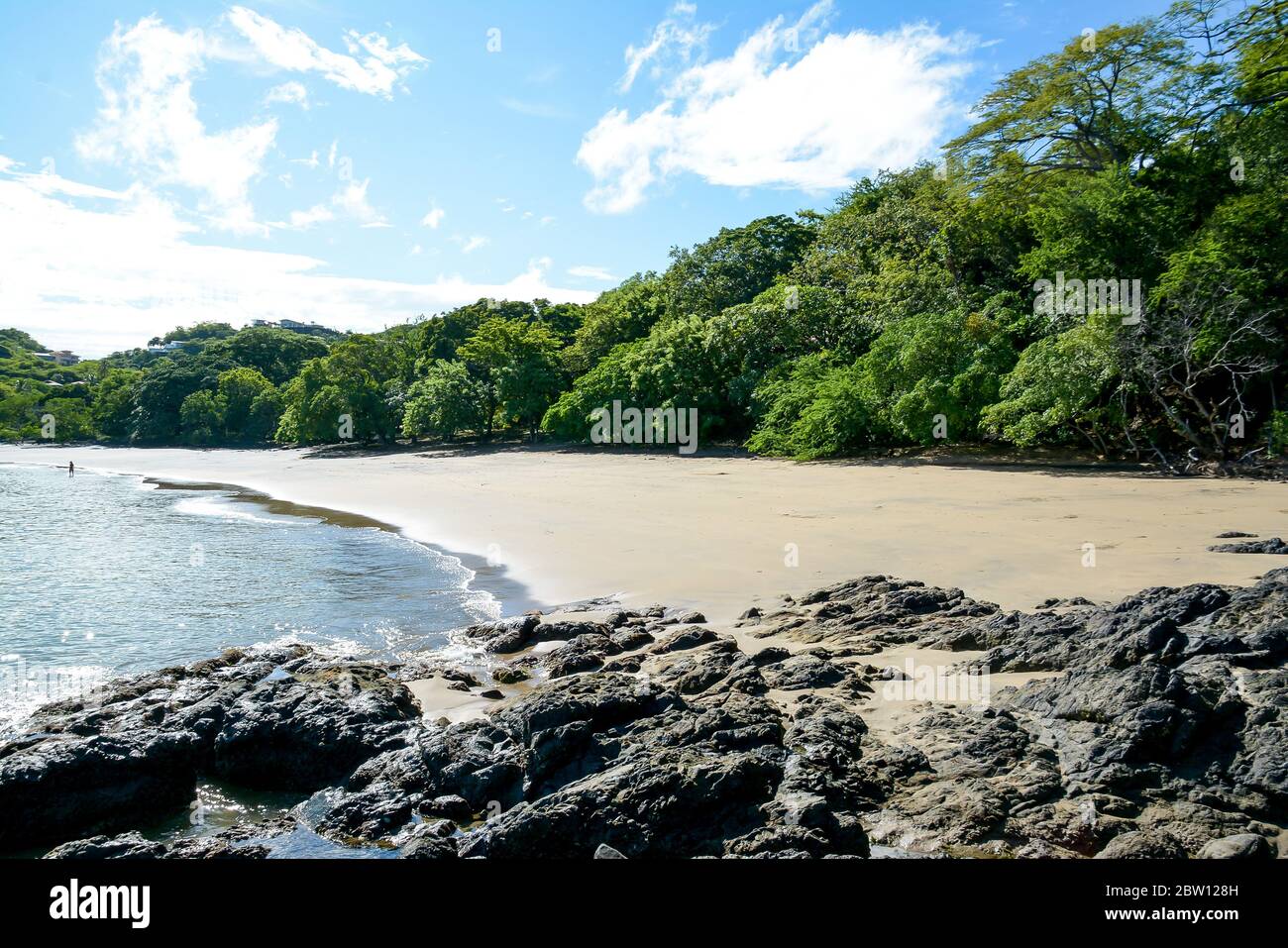 Empty Beach e Jungle nella Penisola di Nicoya in Costa Rica Foto Stock