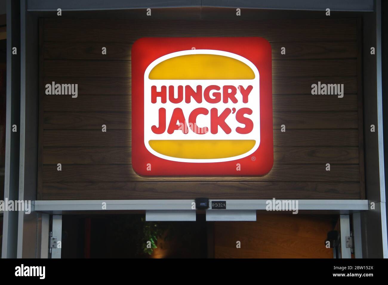 Hungry Jacks all'angolo tra Park Street e Pitt Street, Sydney, NSW, Australia. Foto Stock