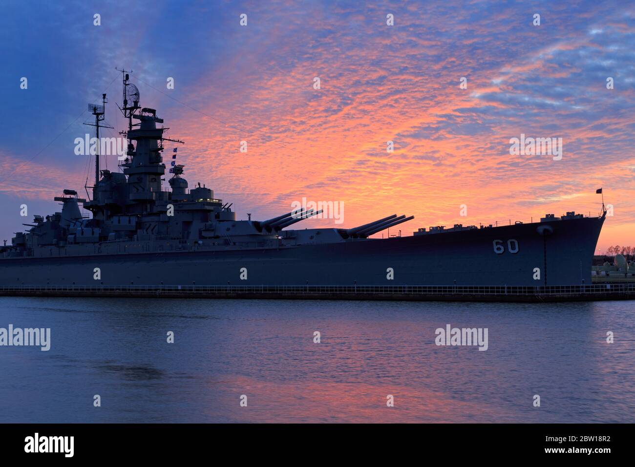 USS Alabama nel Parco commemorativo della Battleship, Mobile, Alabama, Stati Uniti Foto Stock