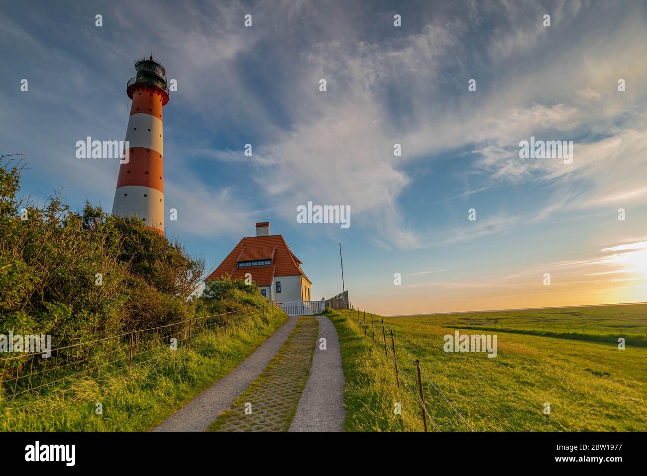 Fari sul Mare del Nord e Baltico, Westerhever e Falshöft Foto Stock