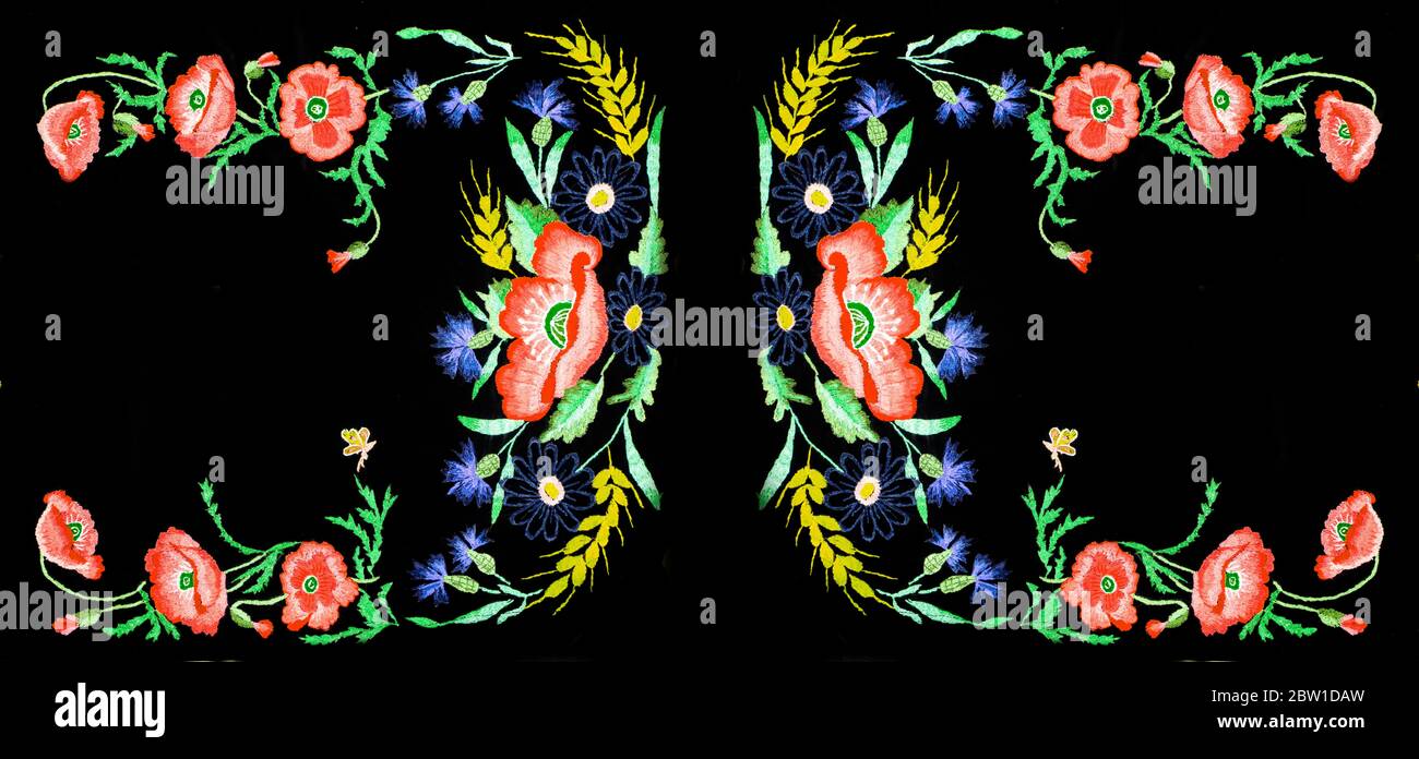 Ricamo ucraino, arti popolari e artigianato Foto Stock
