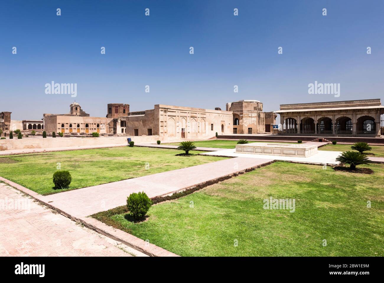 Area del Palazzo del Forte di Lahore, Cittadella dell'Impero Mughal, architettura Islamica e Indù, Lahore, Provincia di Punjab, Pakistan, Asia del Sud, Asia Foto Stock