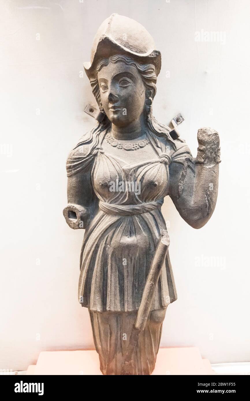 Statua della dea Athena, Museo Lahore, periodo coloniale britannico, Lahore, Provincia del Punjab, Pakistan, Asia meridionale, Asia Foto Stock