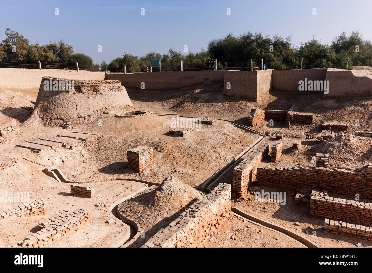 Sito archeologico di Harappa, civiltà Harappan, civiltà Indo Valley, Distretto Sahiwal, Provincia di Punjab, Pakistan, Asia meridionale, Asia Foto Stock