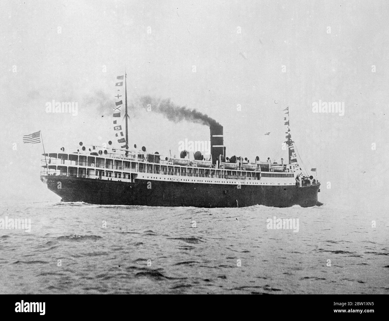 SS Havana della Ward Line [New York e Cuba Mail Steamship Company. Il liner è stato poi rinominato SS Panama, poi SS Aleutian] 6 maggio 1937 [?] Foto Stock