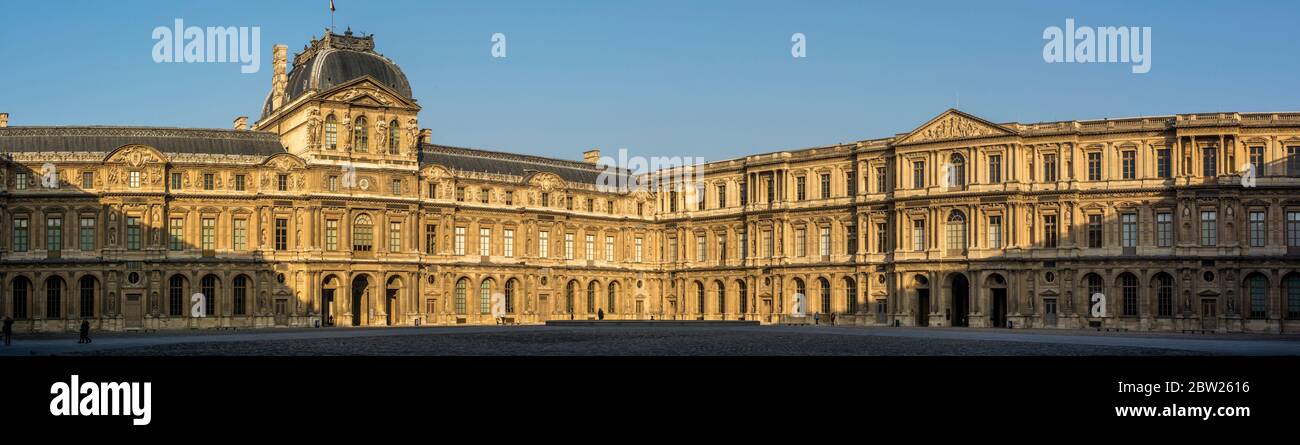 Il Cour Carrée, cortile quadrato, Palais du Louvre, Paris 1er arr, Ile-de-France, Francia Foto Stock