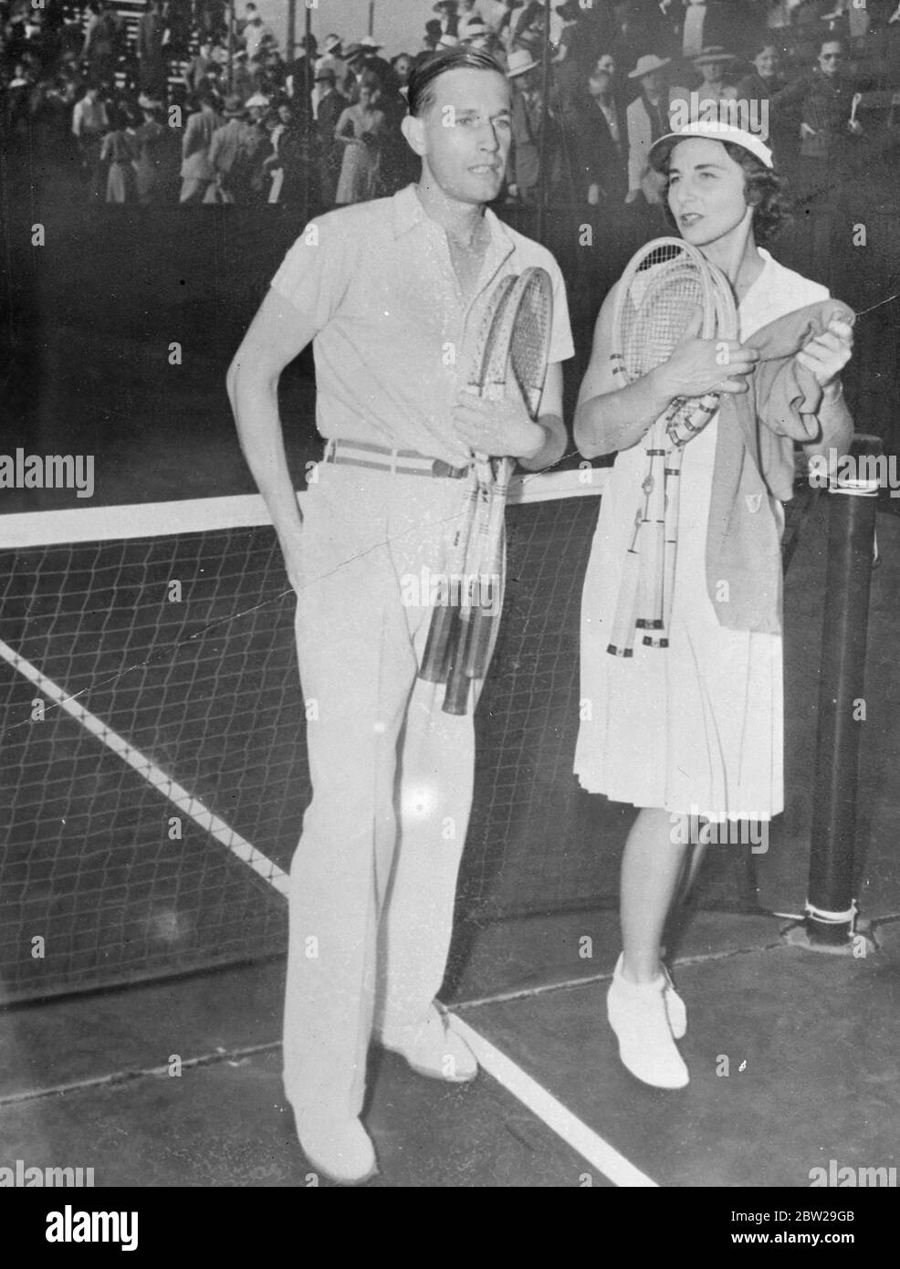 Helen Wills Moody e Jon Cramm Foto Stock