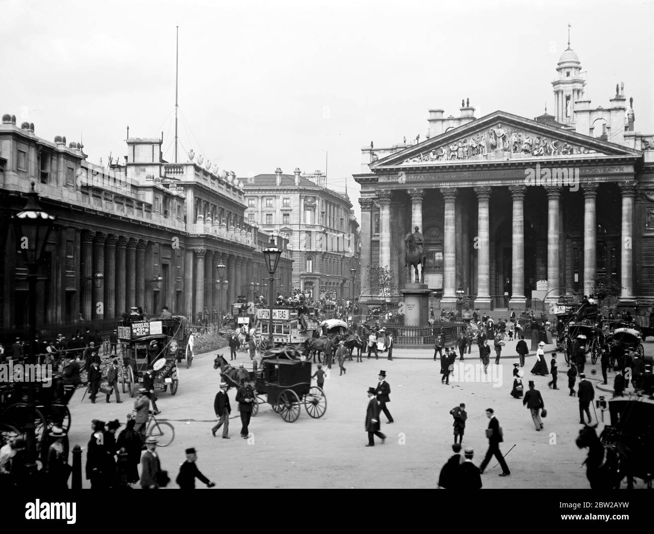 La parte anteriore del Bank of England Building, Londra. Foto Stock