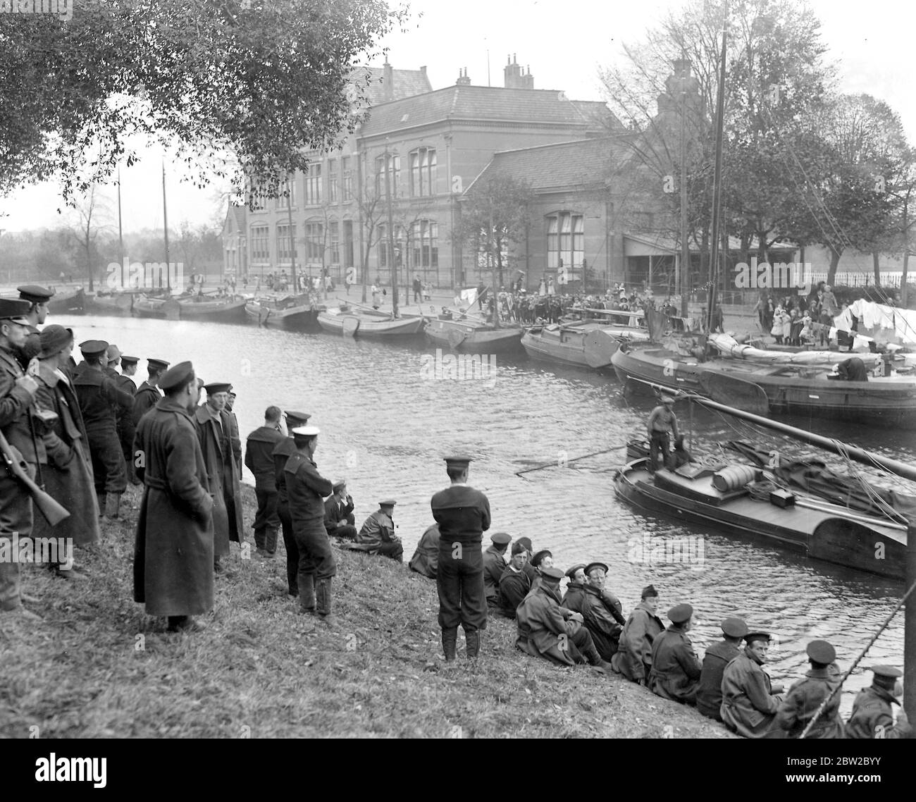 Brigata Navale internata a Leeuwarden, Olanda prima Guerra Mondiale Foto Stock