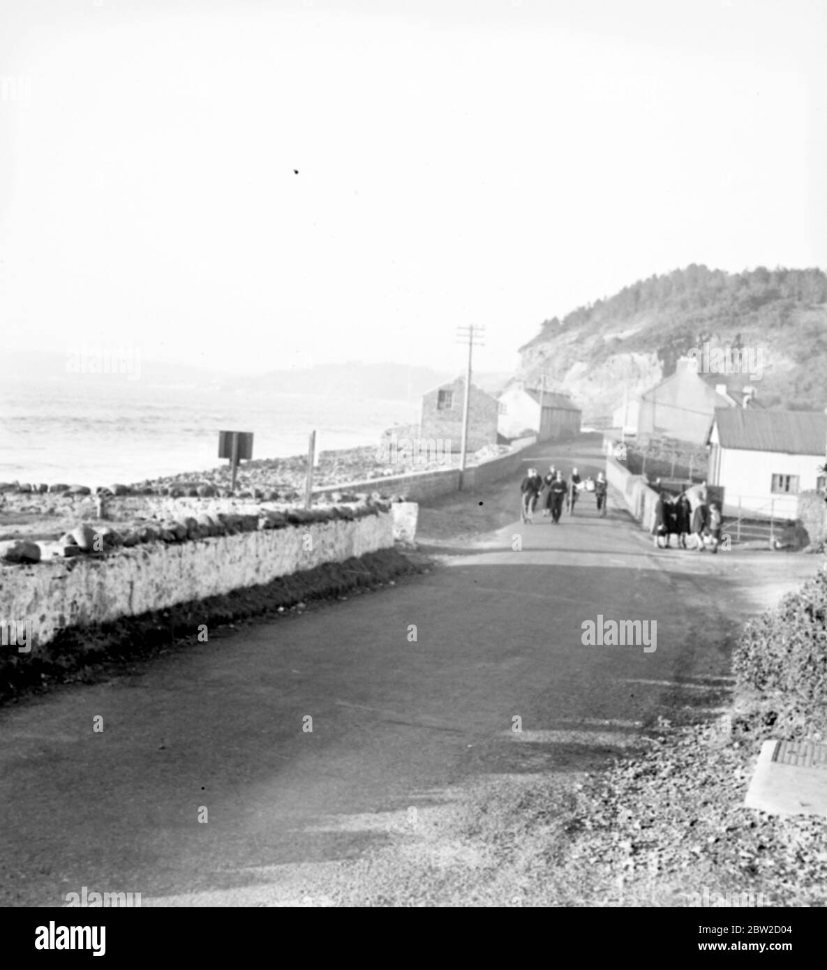 La vista generale di Amroth, Galles. 7 febbraio 1939 Foto Stock