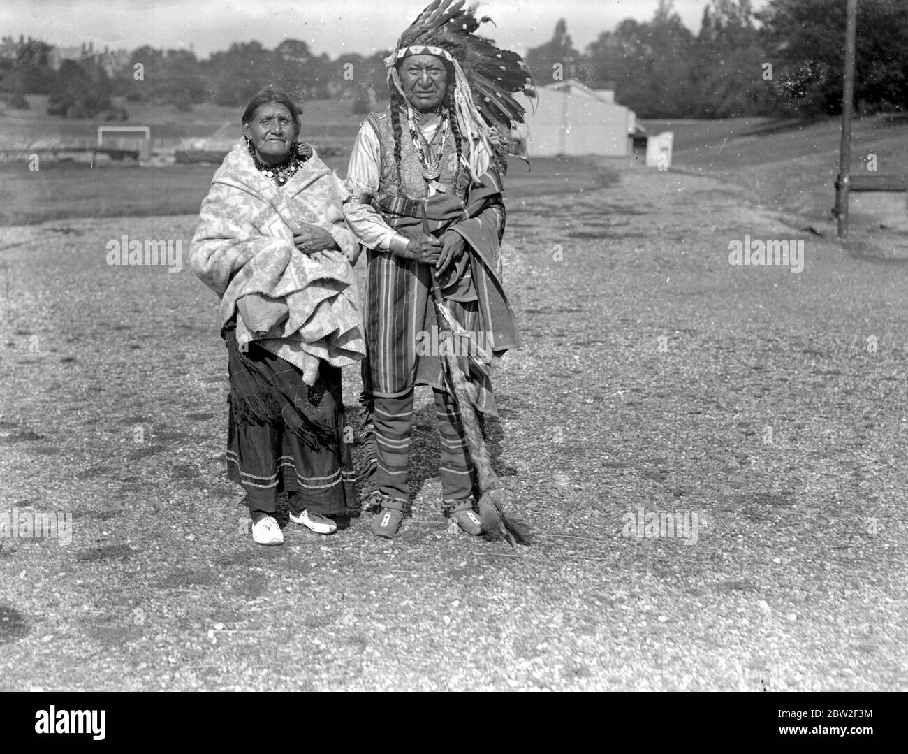 Tipi di indiani accampati al Palazzo di Cristallo. 10 settembre 1923 Foto Stock