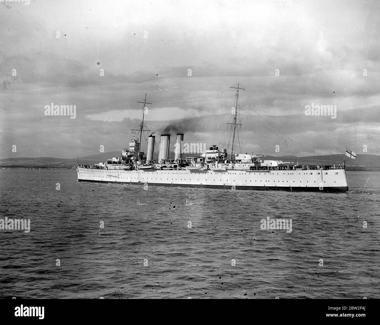 Atlantica flotta esercizi nel Moray Firth. H.M.A.S. Canberra 10 ottobre 1928 Foto Stock