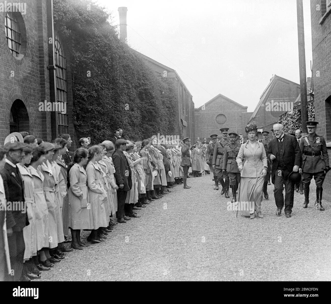 Visita reale a Bedford. 27 giugno 1918. Foto Stock
