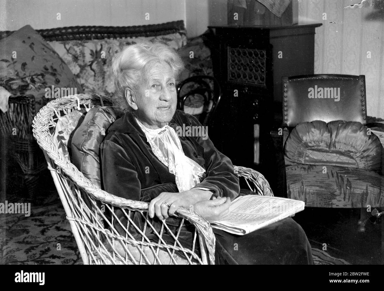 Signora Friese (100 anni) 1934 Foto Stock