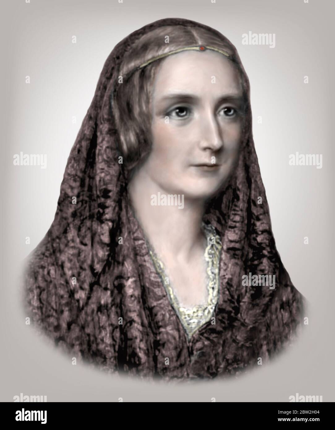 Mary Shelley 1797-1851 scrittore inglese Foto Stock