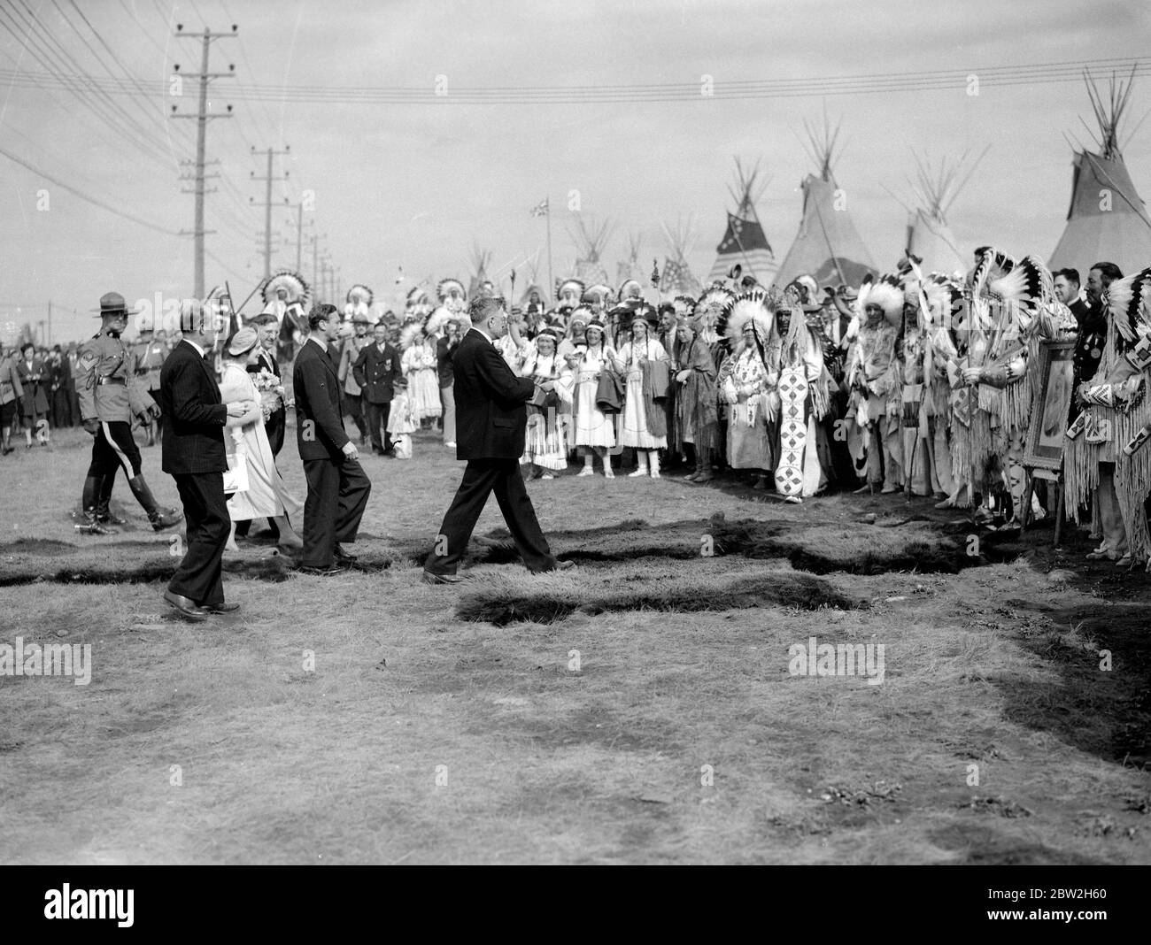 King George VI e Queen Elizabeth in Canada tour 1939 Foto Stock