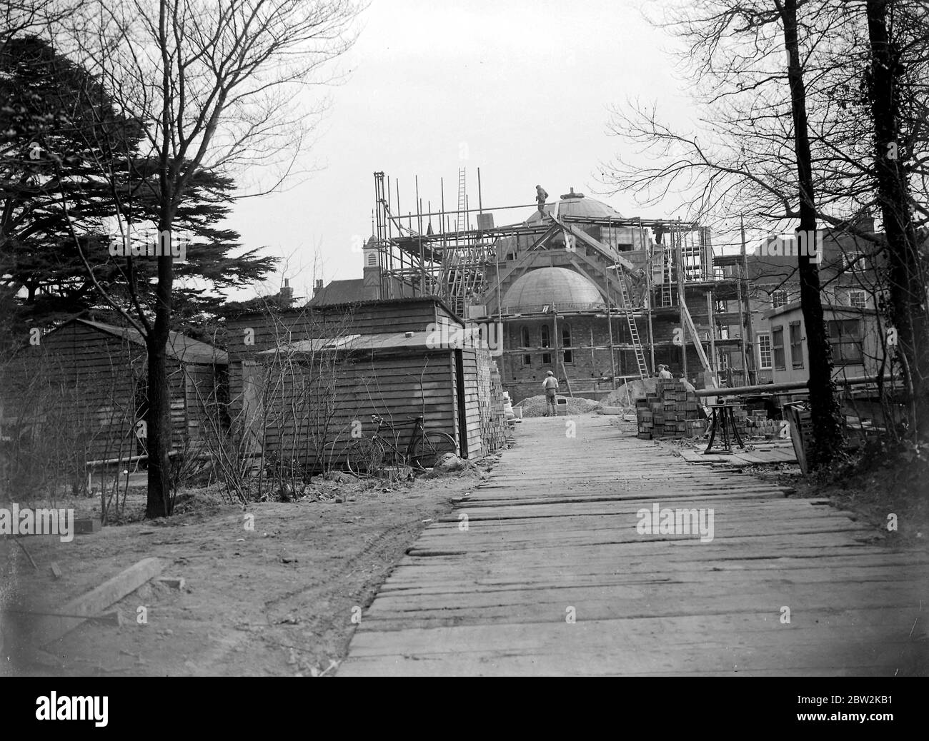 La costruzione della Cappella della Scuola di Farringtons. 1934 Foto Stock