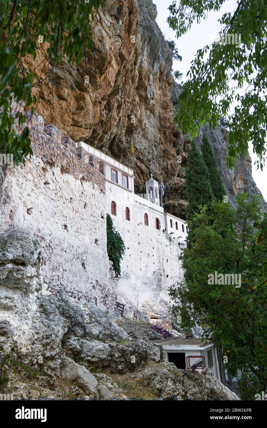 Il monastero di San Dimitrios Avgou ad Argolida, Peloponneso, Grecia. Foto Stock