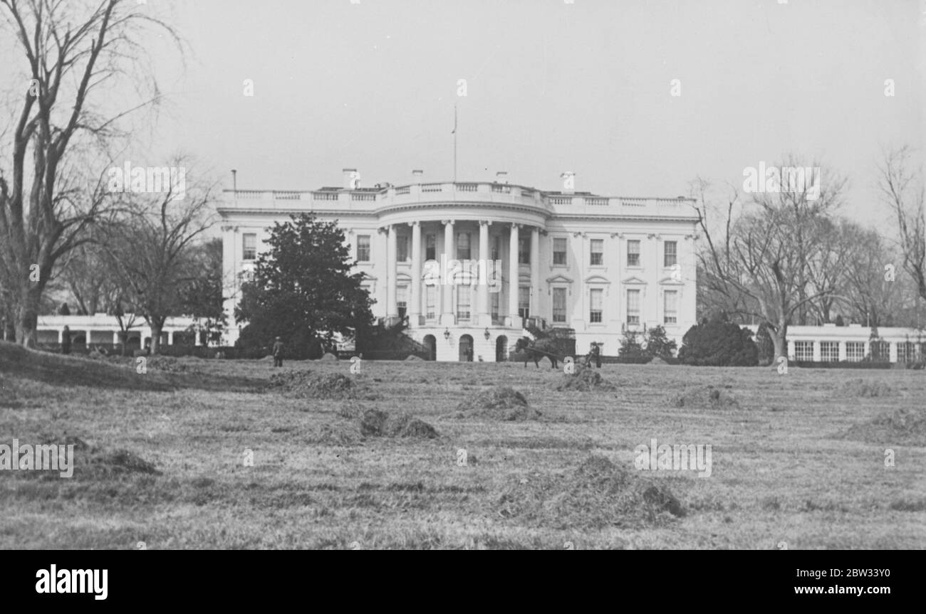 La Casa Bianca , Washington DC . 1932 Foto Stock