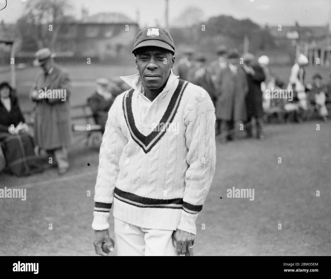 Ben Sealey della squadra di cricket dell'India occidentale. Aprile 1933 Foto Stock