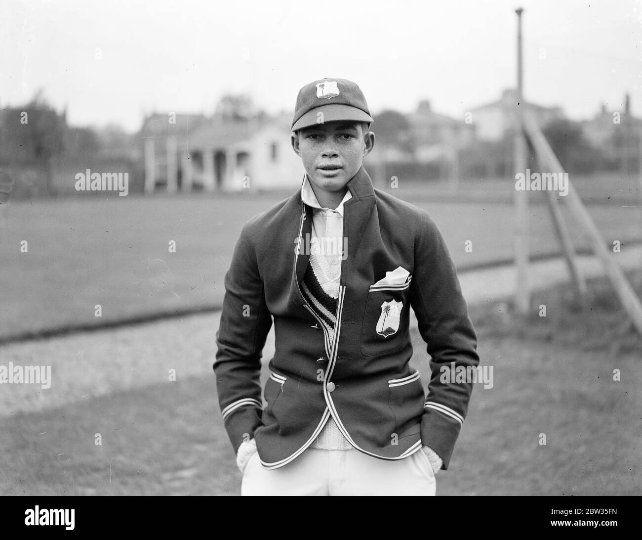 Cyril Christiani, wicketkeeper della squadra di cricket dell'India occidentale. Aprile 1933 Foto Stock