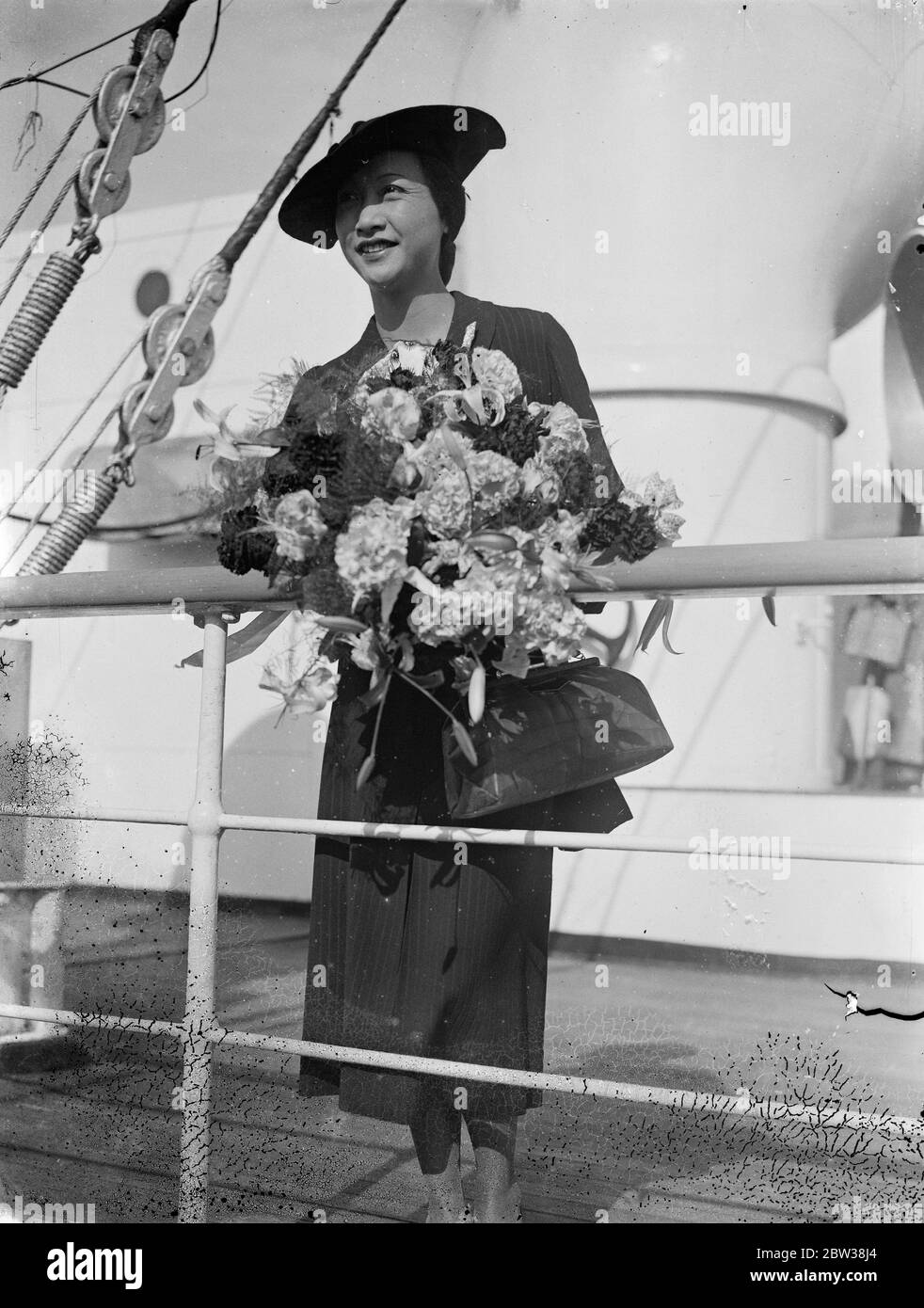 Anna May Wong a Southampton . Luglio 1934 Foto Stock