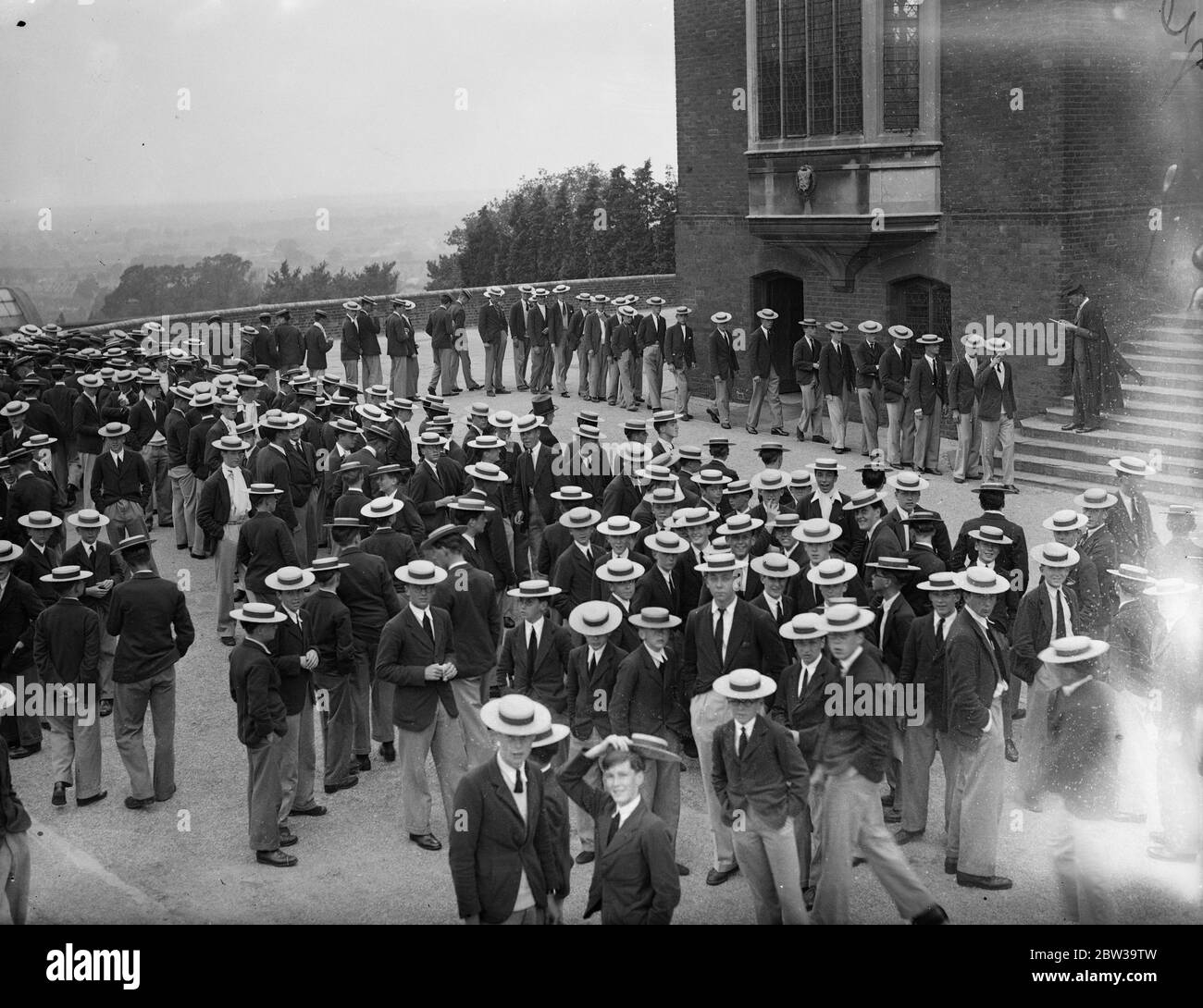 Chiamata in arrivo al giorno di intervento di Harrow . 3 luglio 1935 Foto Stock