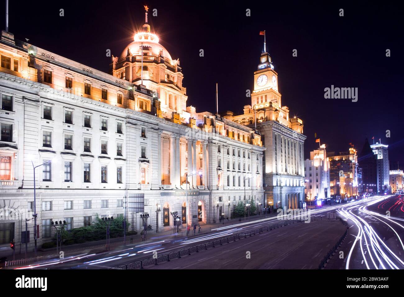 The Bund, Shanghai, Cina, Asia - edifici coloniali a Zhongshan Road. Foto Stock