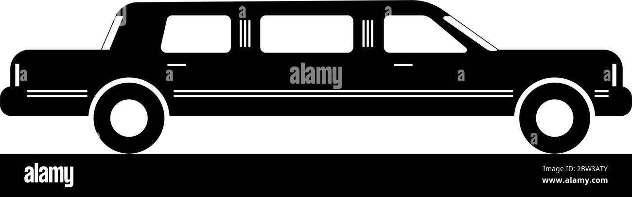 limousine semplice piatto icona - vettore Illustrazione Vettoriale