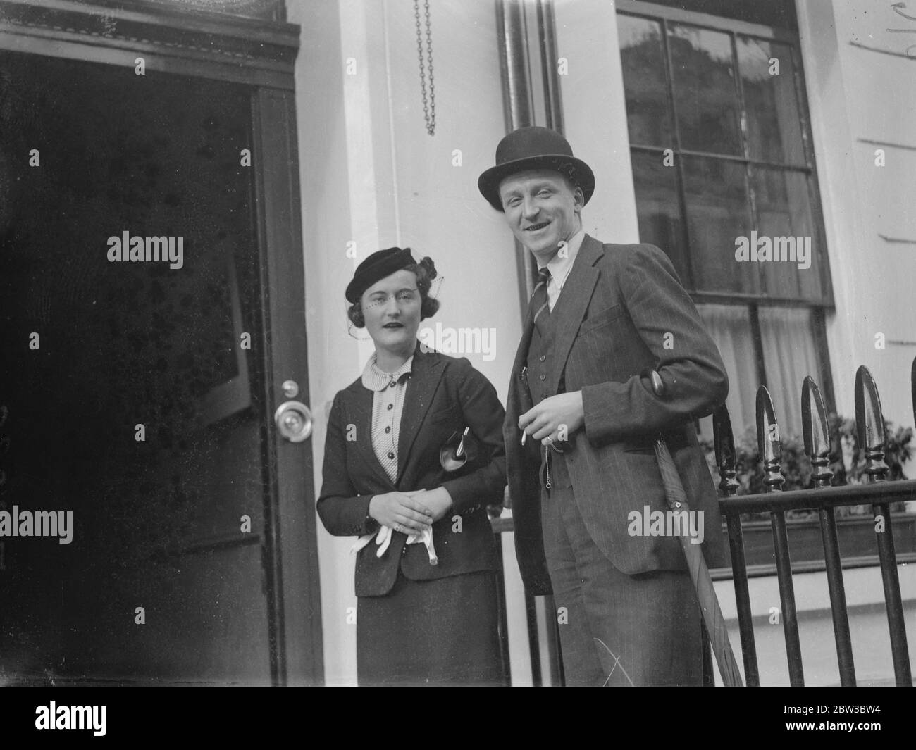 Barrister da sposare . La sig.ra Morel e il sig. A Reade. 24 ottobre 1934 Foto Stock
