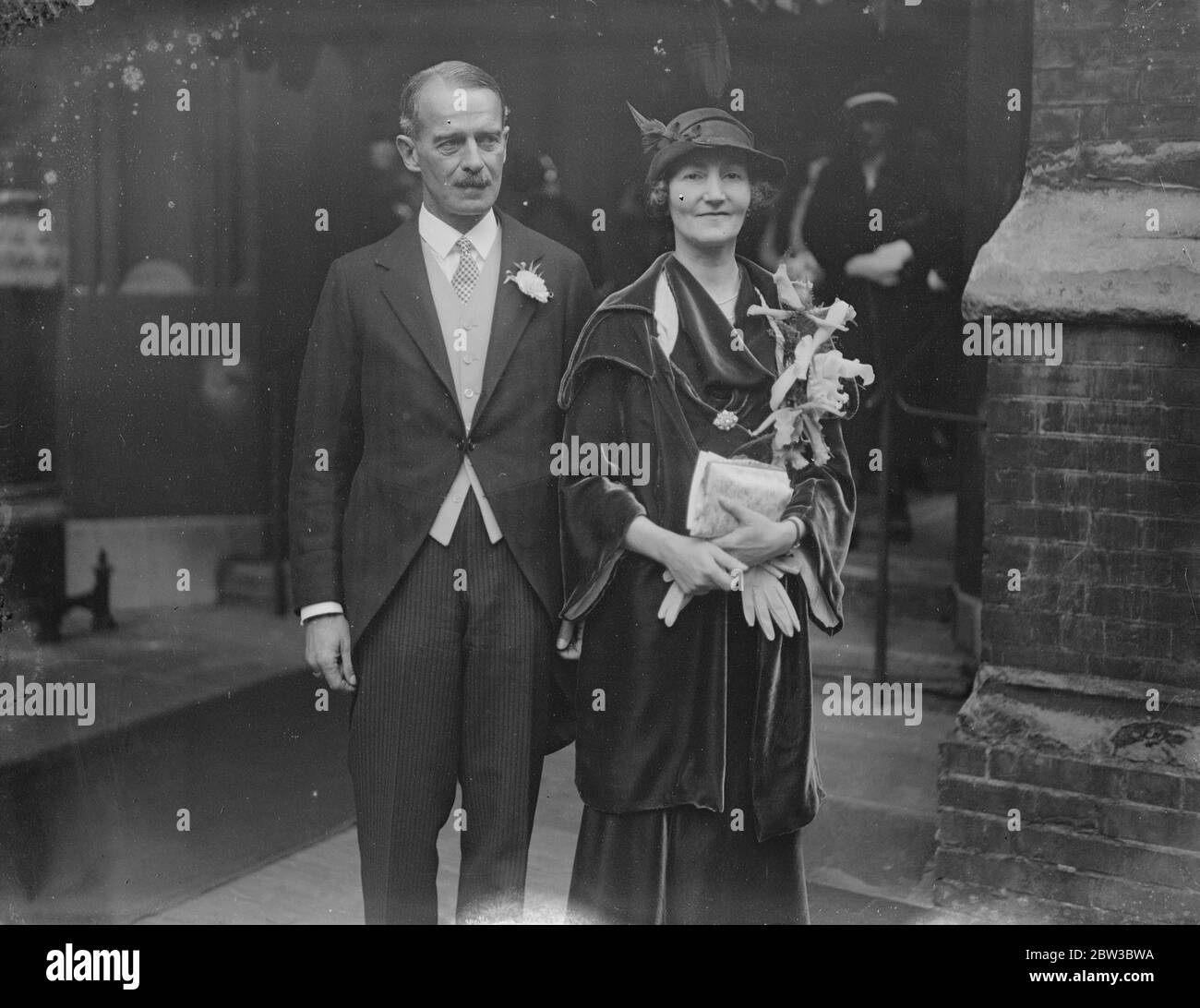 Sir George Cory , 60 anni Generale , sposa Londra . 24 ottobre 1934 Foto Stock